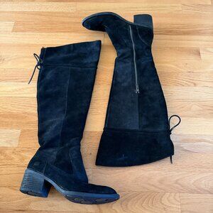 Born Gallinara Over the Knee Black Suede Boots 7.5 M